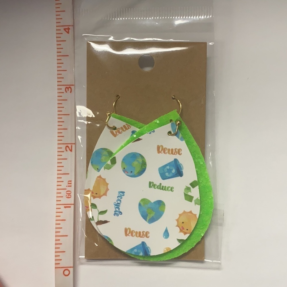 Recycled earrings ♻️ - Picture 3 of 3